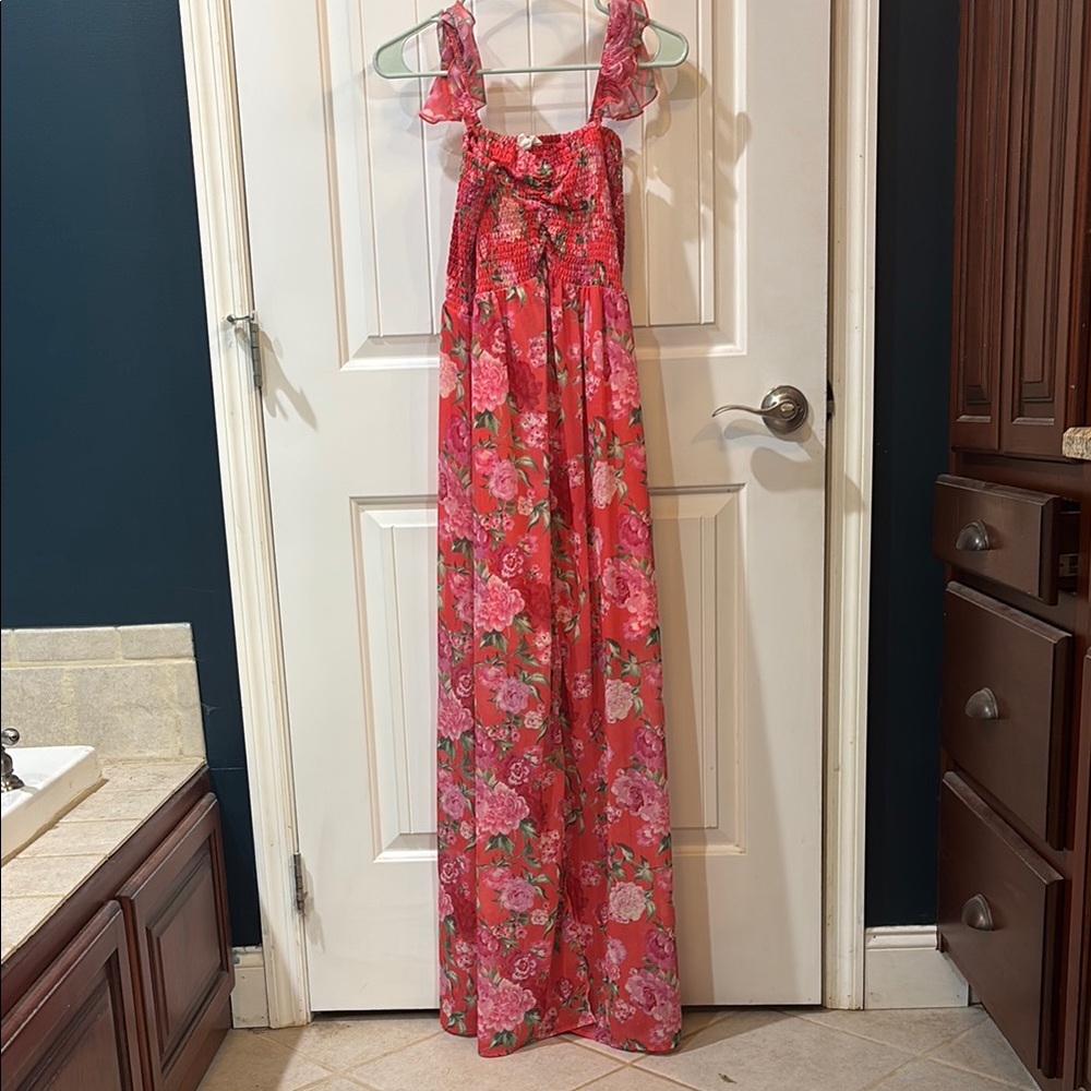 Floral Pink Maxi Dress